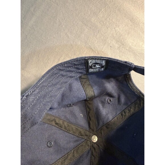 Boston Red Sox Hat Cap Strap Back Mens One Size Blue Red MLB Baseball Throwback - Picture 5 of 6